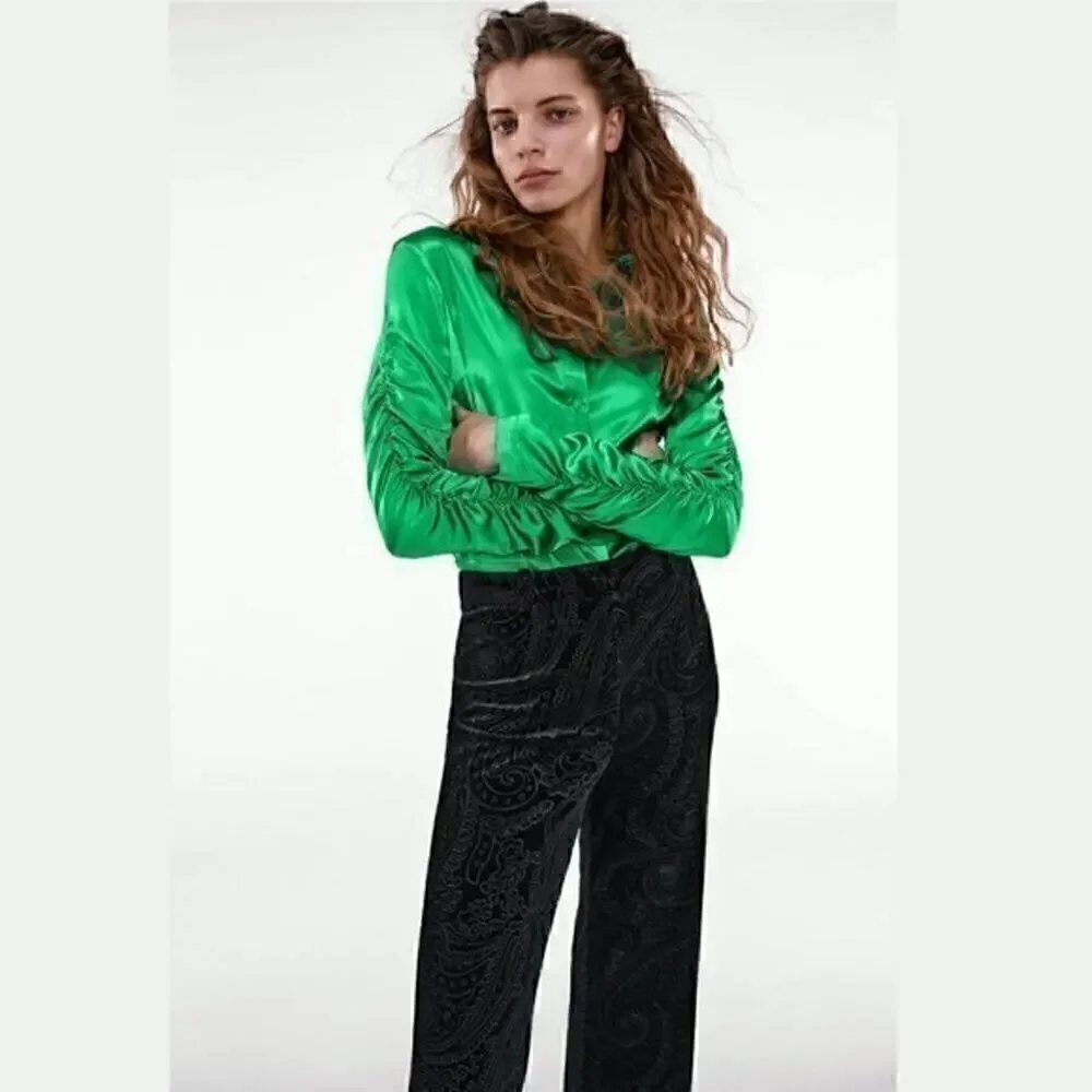 ZARA Button Down Blouse NWT - Picture 6 of 16